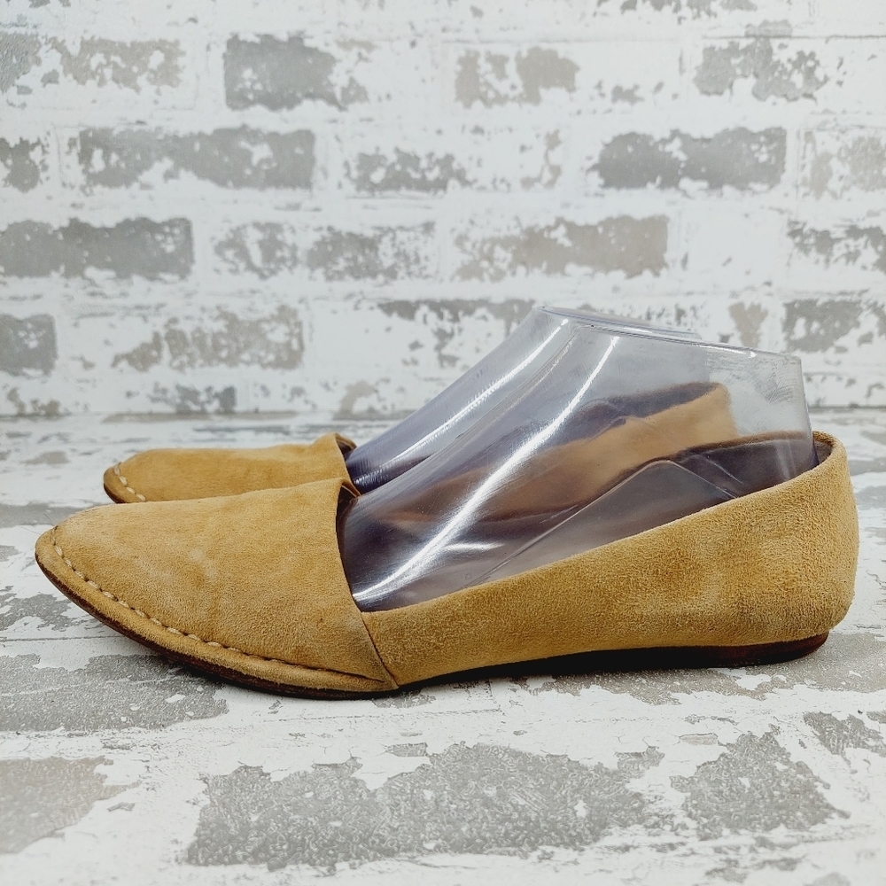 Aerin Brown Tan Suede Leather Slip-on Round Toe Old Money Casual Loafers i526